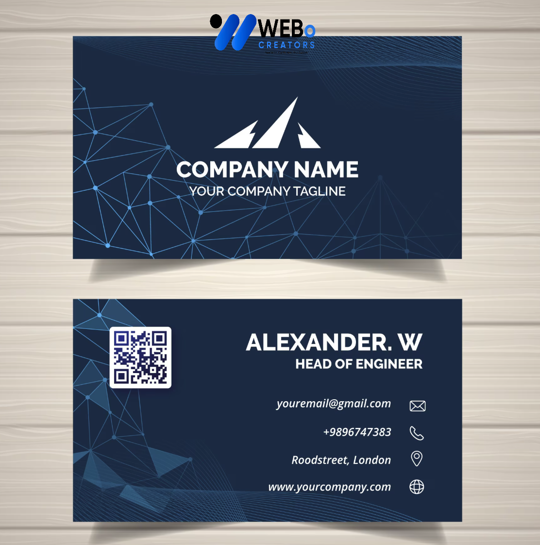 Elegant Professional Business card design with golden stripes Agency in Turkiye